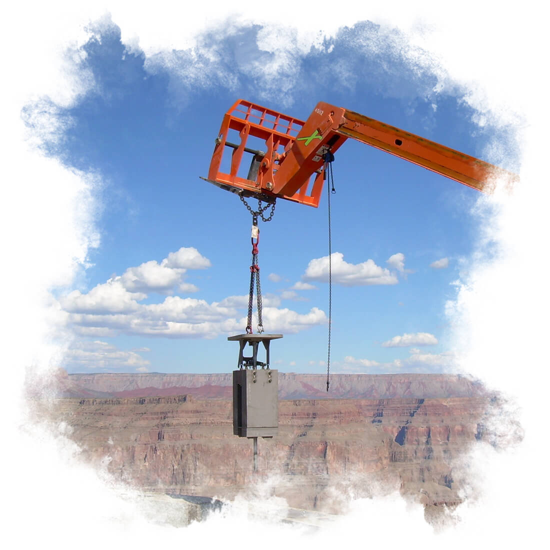 Passerelle aérienne Construction of the Skywalk at Grand Canyon West