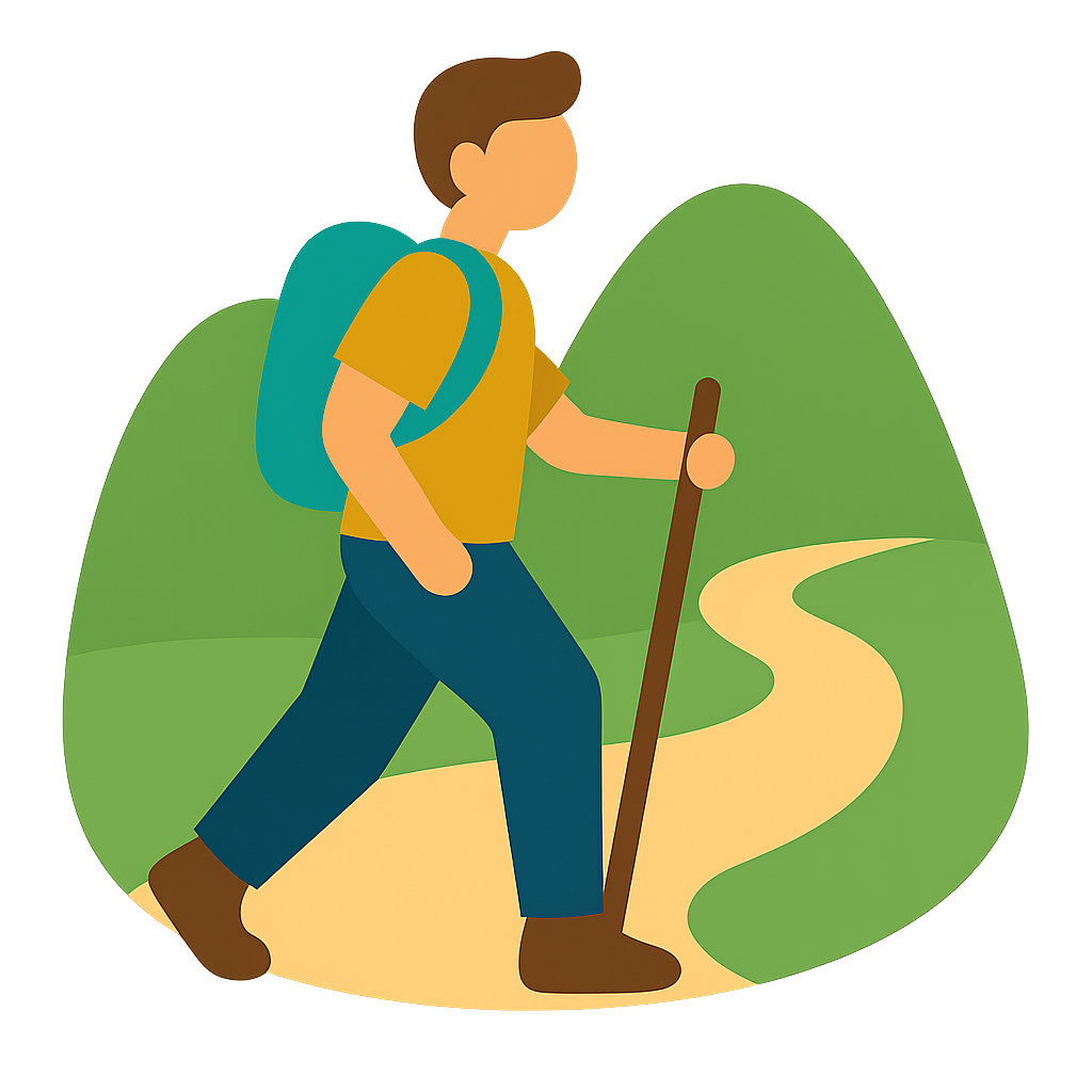 Exploring Hiking Trails Icon